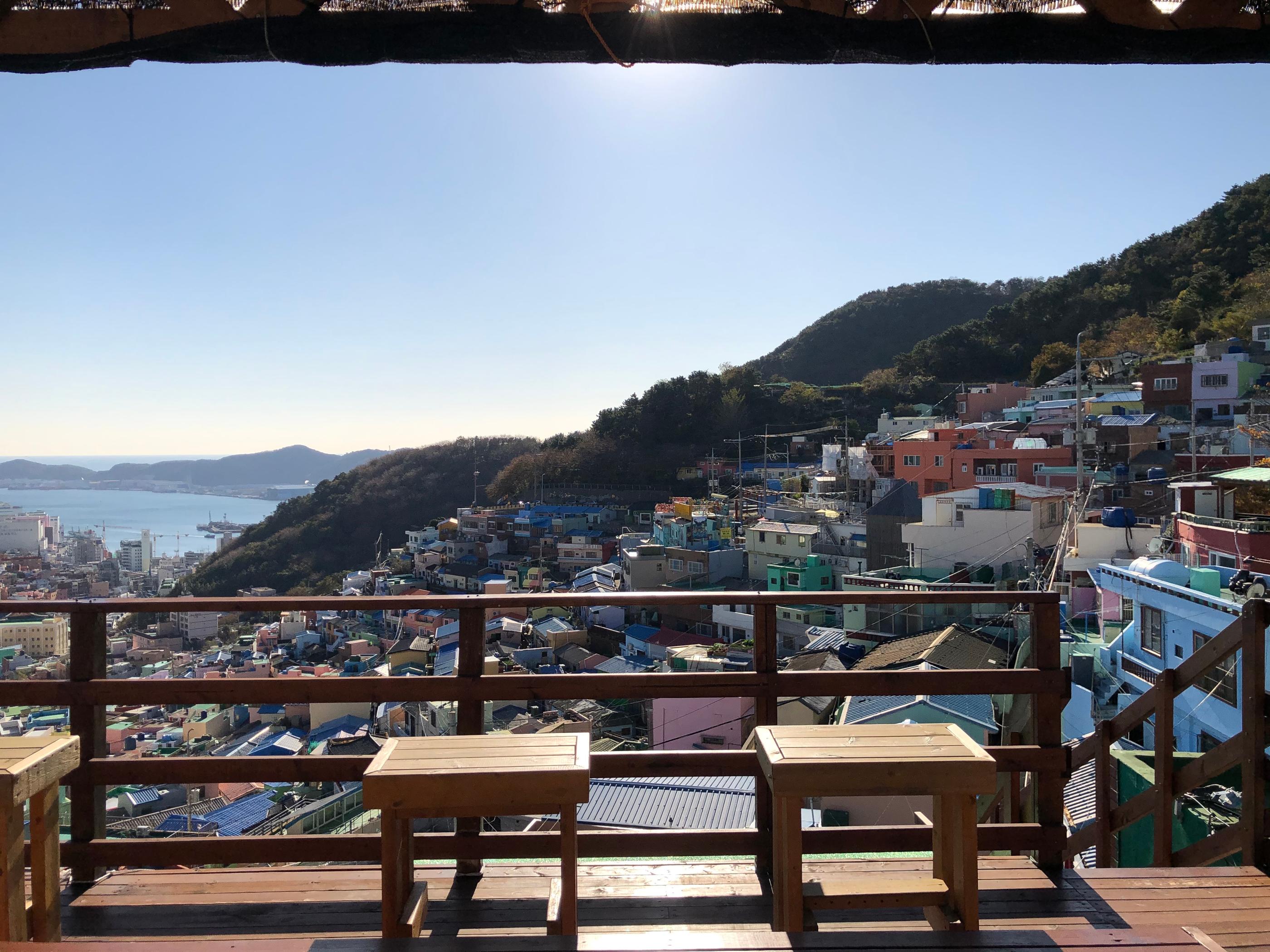 Most beautiful terrace cafe in Gamcheon Cultural Village「Cafe Wooin」!